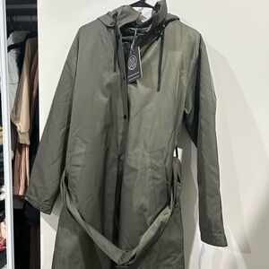 Bernardo Khaki Hooded Jacket